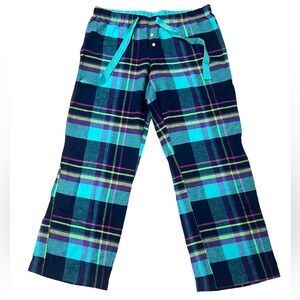 EUC Xhilaration Pajama Plaid Pant Bottoms in Blue/Purple/Green